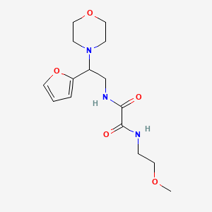 molecular formula C15H23N3O5 B2781935 N1-(2-(furan-2-yl)-2-morpholinoethyl)-N2-(2-methoxyethyl)oxalamide CAS No. 877630-85-8