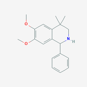 molecular formula C19H23NO2 B2781964 6,7-Dimethoxy-4,4-dimethyl-1-phenyl-1,2,3,4-tetrahydroisoquinoline CAS No. 1226314-96-0