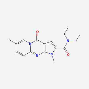 molecular formula C17H20N4O2 B2782009 N,N-diethyl-1,7-dimethyl-4-oxo-1,4-dihydropyrido[1,2-a]pyrrolo[2,3-d]pyrimidine-2-carboxamide CAS No. 900267-53-0