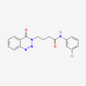 molecular formula C17H15ClN4O2 B2782023 N-(3-chlorophenyl)-4-(4-oxo-3,4-dihydro-1,2,3-benzotriazin-3-yl)butanamide CAS No. 880811-92-7