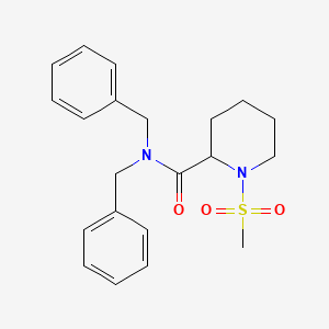 molecular formula C21H26N2O3S B2782049 N,N-dibenzyl-1-methanesulfonylpiperidine-2-carboxamide CAS No. 1214650-12-0