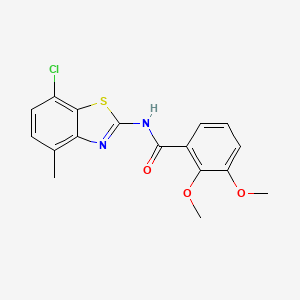 molecular formula C17H15ClN2O3S B2782079 N-(7-chloro-4-methyl-1,3-benzothiazol-2-yl)-2,3-dimethoxybenzamide CAS No. 895443-45-5