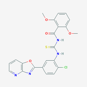 molecular formula C22H17ClN4O4S B278208 N-[[2-chloro-5-([1,3]oxazolo[4,5-b]pyridin-2-yl)phenyl]carbamothioyl]-2,6-dimethoxybenzamide 