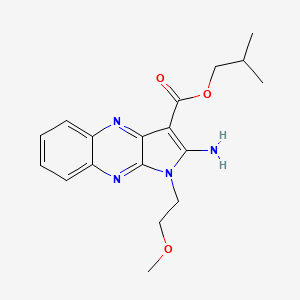 molecular formula C18H22N4O3 B2782086 isobutyl 2-amino-1-(2-methoxyethyl)-1H-pyrrolo[2,3-b]quinoxaline-3-carboxylate CAS No. 839704-85-7