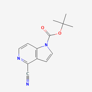molecular formula C13H13N3O2 B2782163 tert-Butyl 4-cyano-1H-pyrrolo[3,2-c]pyridine-1-carboxylate CAS No. 1803586-12-0