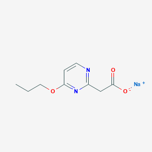 molecular formula C9H11N2NaO3 B2782190 Sodium 2-(4-propoxypyrimidin-2-yl)acetate CAS No. 1955523-92-8