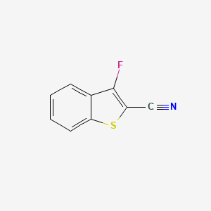 molecular formula C9H4FNS B2782225 3-Fluoro-1-benzothiophene-2-carbonitrile CAS No. 2138098-78-7