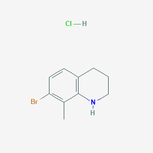 molecular formula C10H13BrClN B2782265 7-Bromo-8-methyl-1,2,3,4-tetrahydroquinoline hydrochloride CAS No. 1909318-84-8