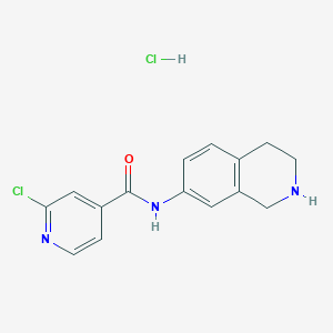 2-chloro-N-(1,2,3,4-tetrahydroisoquinolin-7-yl)pyridine-4-carboxamide hydrochloride