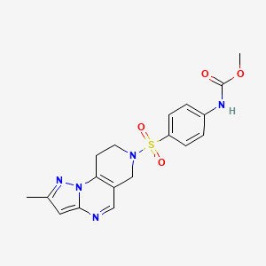 methyl (4-((2-methyl-8,9-dihydropyrazolo[1,5-a]pyrido[3,4-e]pyrimidin-7(6H)-yl)sulfonyl)phenyl)carbamate