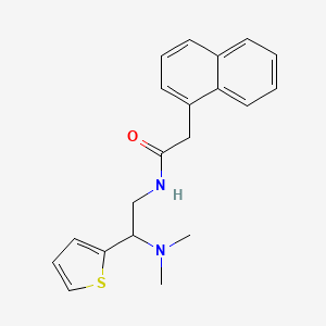 molecular formula C20H22N2OS B2782296 N-[2-(dimethylamino)-2-(thiophen-2-yl)ethyl]-2-(naphthalen-1-yl)acetamide CAS No. 849898-93-7