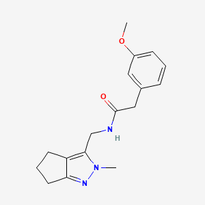 2-(3-methoxyphenyl)-N-((2-methyl-2,4,5,6-tetrahydrocyclopenta[c]pyrazol-3-yl)methyl)acetamide