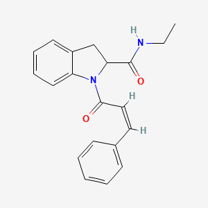 (Z)-N-ethyl-1-(3-phenylacryloyl)indoline-2-carboxamide