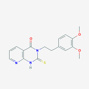 3-[2-(3,4-dimethoxyphenyl)ethyl]-2-sulfanylidene-1H-pyrido[2,3-d]pyrimidin-4-one