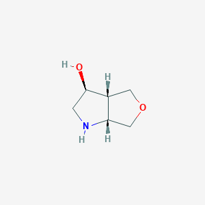 molecular formula C6H11NO2 B2782311 rac-(3R,3aR,6aS)-hexahydro-1H-furo[3,4-b]pyrrol-3-ol CAS No. 2177266-52-1