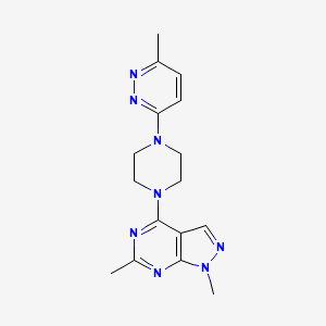 1,6-Dimethyl-4-[4-(6-methylpyridazin-3-yl)piperazin-1-yl]pyrazolo[3,4-d]pyrimidine