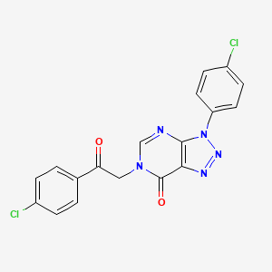 3-(4-Chlorophenyl)-6-[2-(4-chlorophenyl)-2-oxoethyl]triazolo[4,5-d]pyrimidin-7-one