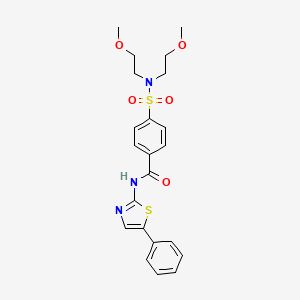 4-[bis(2-methoxyethyl)sulfamoyl]-N-(5-phenyl-1,3-thiazol-2-yl)benzamide
