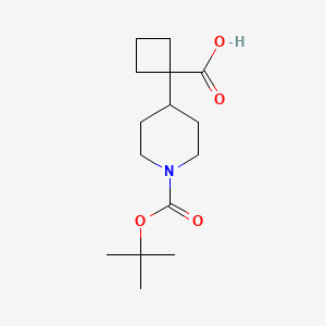 1-{1-[(Tert-butoxy)carbonyl]piperidin-4-yl}cyclobutane-1-carboxylic acid
