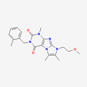 6-(2-Methoxyethyl)-4,7,8-trimethyl-2-[(2-methylphenyl)methyl]purino[7,8-a]imidazole-1,3-dione