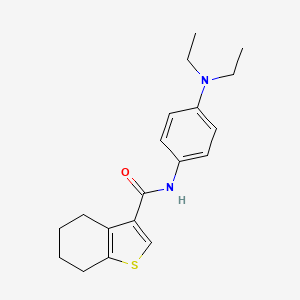 molecular formula C19H24N2OS B2782325 N-[4-(diethylamino)phenyl]-4,5,6,7-tetrahydro-1-benzothiophene-3-carboxamide CAS No. 627044-72-8