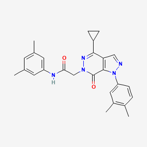 2-(4-cyclopropyl-1-(3,4-dimethylphenyl)-7-oxo-1H-pyrazolo[3,4-d]pyridazin-6(7H)-yl)-N-(3,5-dimethylphenyl)acetamide