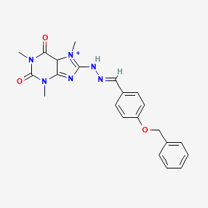 8-[(E)-2-{[4-(benzyloxy)phenyl]methylidene}hydrazin-1-yl]-1,3,7-trimethyl-2,3,6,7-tetrahydro-1H-purine-2,6-dione
