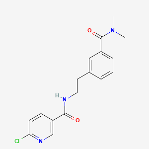 6-Chloro-N-[2-[3-(dimethylcarbamoyl)phenyl]ethyl]pyridine-3-carboxamide
