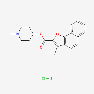 molecular formula C20H22ClNO3 B2782371 1-Methylpiperidin-4-yl 3-methylnaphtho[1,2-b]furan-2-carboxylate hydrochloride CAS No. 1171472-11-9