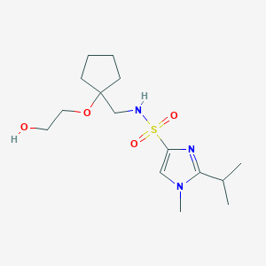 N-((1-(2-hydroxyethoxy)cyclopentyl)methyl)-2-isopropyl-1-methyl-1H-imidazole-4-sulfonamide