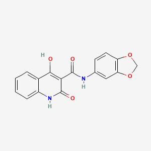 N-1,3-benzodioxol-5-yl-4-hydroxy-2-oxo-1,2-dihydroquinoline-3-carboxamide