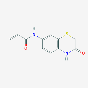 molecular formula C11H10N2O2S B2782377 N-(3-Oxo-4H-1,4-benzothiazin-7-yl)prop-2-enamide CAS No. 2361638-19-7