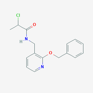 2-Chloro-N-[(2-phenylmethoxypyridin-3-yl)methyl]propanamide