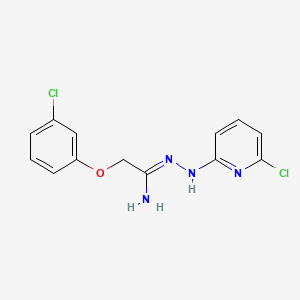 molecular formula C13H12Cl2N4O B2782388 (Z)-2-(3-chlorophenoxy)-N'-[(6-chloropyridin-2-yl)amino]ethanimidamide CAS No. 477852-71-4