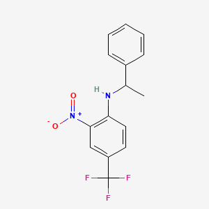 B2782408 2-nitro-N-(1-phenylethyl)-4-(trifluoromethyl)aniline CAS No. 217191-48-5
