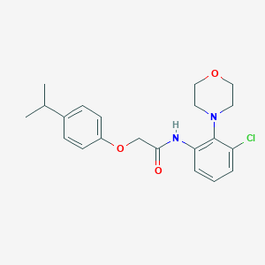 molecular formula C21H25ClN2O3 B278242 N-[3-chloro-2-(4-morpholinyl)phenyl]-2-(4-isopropylphenoxy)acetamide 