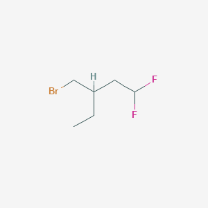 molecular formula C6H11BrF2 B2782499 3-(Bromomethyl)-1,1-difluoropentane CAS No. 1955540-87-0