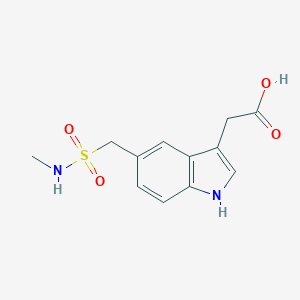 molecular formula C12H14N2O4S B027825 2-[5-(methylsulfamoylmethyl)-1H-indol-3-yl]acetic Acid CAS No. 103628-44-0