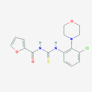 molecular formula C16H16ClN3O3S B278250 N-[3-chloro-2-(4-morpholinyl)phenyl]-N'-(2-furoyl)thiourea 