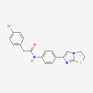 B2782529 2-(4-bromophenyl)-N-(4-(2,3-dihydroimidazo[2,1-b]thiazol-6-yl)phenyl)acetamide CAS No. 893993-03-8