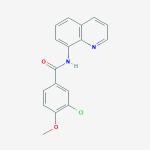 molecular formula C17H13ClN2O2 B278256 3-chloro-4-methoxy-N-(quinolin-8-yl)benzamide 