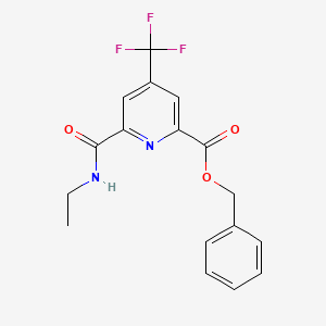 molecular formula C17H15F3N2O3 B2782576 benzyl 6-(ethylcarbamoyl)-4-(trifluoromethyl)pyridine-2-carboxylate CAS No. 1209347-26-1