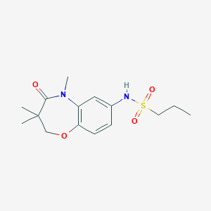 molecular formula C15H22N2O4S B2782608 N-(3,3,5-trimethyl-4-oxo-2,3,4,5-tetrahydro-1,5-benzoxazepin-7-yl)propane-1-sulfonamide CAS No. 922076-19-5