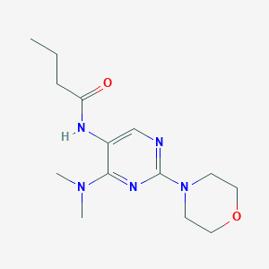 molecular formula C14H23N5O2 B2782629 N-(4-(dimethylamino)-2-morpholinopyrimidin-5-yl)butyramide CAS No. 1797622-57-1