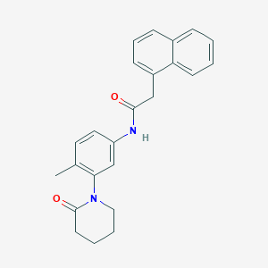 molecular formula C24H24N2O2 B2782635 N-[4-methyl-3-(2-oxopiperidin-1-yl)phenyl]-2-(naphthalen-1-yl)acetamide CAS No. 941979-44-8