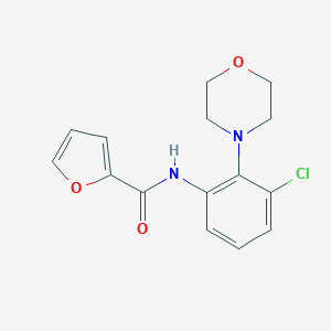 molecular formula C15H15ClN2O3 B278264 N-[3-chloro-2-(4-morpholinyl)phenyl]-2-furamide 