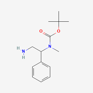 molecular formula C14H22N2O2 B2782649 tert-butyl N-(2-amino-1-phenylethyl)-N-methylcarbamate CAS No. 1082503-32-9