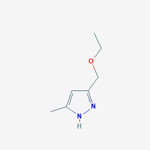 molecular formula C7H12N2O B2782665 5-(ethoxymethyl)-3-methyl-1H-pyrazole CAS No. 1119471-75-8