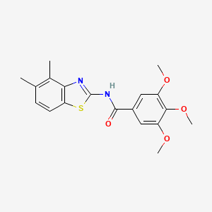 molecular formula C19H20N2O4S B2782667 N-(4,5-dimethyl-1,3-benzothiazol-2-yl)-3,4,5-trimethoxybenzamide CAS No. 940368-18-3