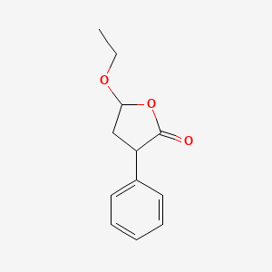 molecular formula C12H14O3 B2782680 5-ethoxy-3-phenyloxolan-2-one CAS No. 99558-18-6